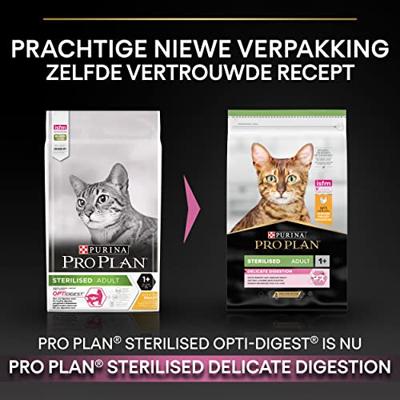 Pro Plan Sterilised Adult Delicate Digestion met kip kattenvoer 10 kg
