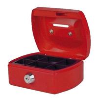 Geldkist pavo met muntgleuf 125x95x60mm rood - thumbnail
