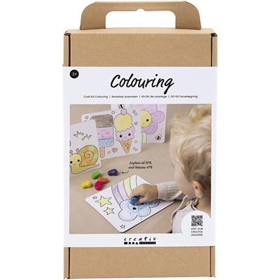 Creativ Company Hobbyset inkleuren, tekenbord, standaardkleuren, 1 doos Creativ Company Hobbyset inkleuren, tekenbord, standaardkleuren, 1 doos
