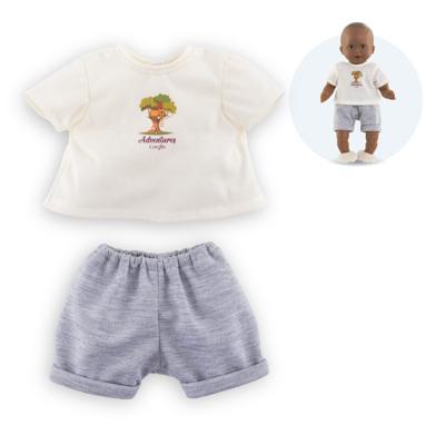 Corolle t-shirt met korte broek kleine ontdekker - 30cm