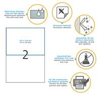 Herma 4683 210 x 148 mm Polyester folie Transparant 50 stuk(s) Permanent hechtend Folie-etiketten - thumbnail