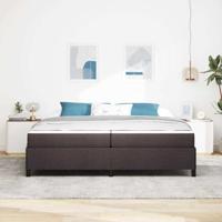 Boxspring bed Bruin 200 x 200 cm Stof, Engineered Hout - thumbnail