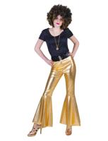 Disco Fever Flarepants Goud Dames - thumbnail