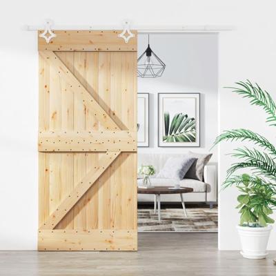 Schuifdeur met beslag 95x210 cm massief grenenhout
