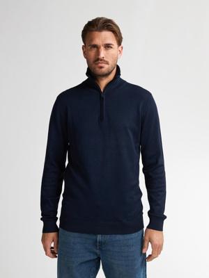 Petrol Knitwear Collar Basic M-3050-kwc207 Trui 5092 Royal Navy