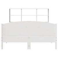 Bed met boekenkast zonder matras grenenhout wit 160x200 cm - thumbnail