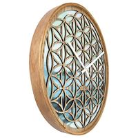 Wandklok 40 cm - Stil - Groen - Hout - "Concord" - thumbnail