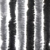 VidaXL Vliegengordijn 90x220 cm chenille grijs en zwart - thumbnail
