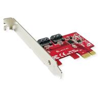 ROLINE PCIe x1 SATA III 6Gbps AHCI 2-Poorts Low Profile Host Adapter - thumbnail
