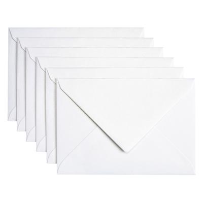 Envelop Papicolor C6 114x162mm metallic parelwit pak à 6 stuks Envelop Papicolor C6 114x162mm metallic parelwit pak à 6 stuks