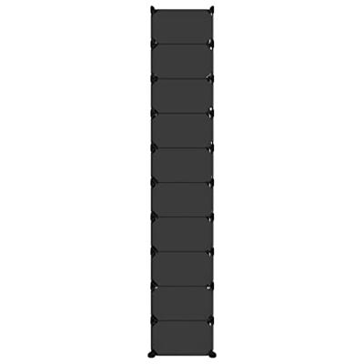 Schoenenrek 44x32x174 cm polypropeen zwart Schoenenrek 44x32x174 cm polypropeen zwart