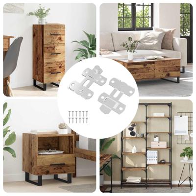 Deurslot 2 pcs Zilver 70 x 8 mm Staal