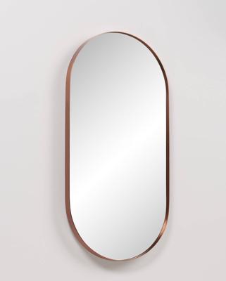 Ben Vita ovale spiegel met LED verlichting en anti-condens 60x120 cm Geborsteld Koper