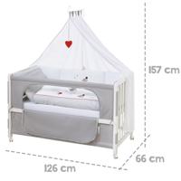 roba Babybed Room Bed 60 x 120 cm (Adam & uil, Wit) - thumbnail