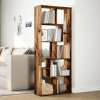 Kamerscherm / boekenkast 67x25x161,5 cm hout oud houtkleur - thumbnail