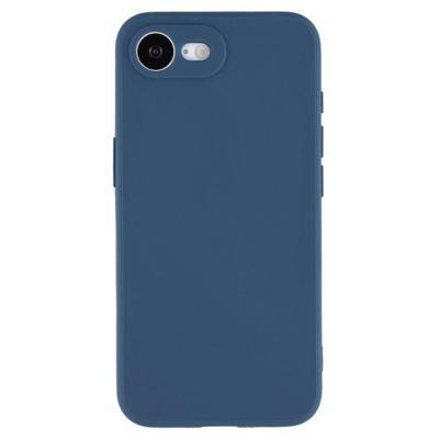 Lunso iPhone 16e hoesje - Flexibel siliconen Backcover - Donkerblauw