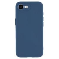 Lunso iPhone 16e hoesje - Flexibel siliconen Backcover - Donkerblauw - thumbnail