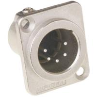 Amphenol AC5MDZ XLR-connector Stekker, inbouw verticaal Aantal polen: 5 Zilver 1 stuk(s) - thumbnail