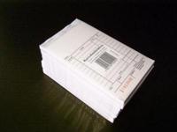 Kassablok met doorslag + nummer met carbon en rekenkolommen 10 stuks - thumbnail