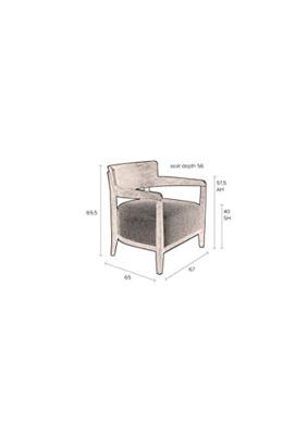Dutchbone Fauteuil 'Duran', kleur Grijs