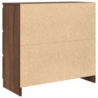 Dressoir 80x35x76 cm spaanplaat bruin eikenkleurig - thumbnail