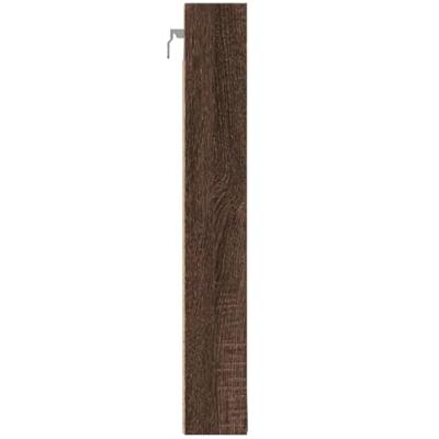 Vitrinekast 100x8,5x58 cm bewerkt hout bruin eikenkleurig