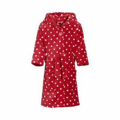 Stippen badjas rood-158/164