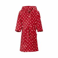 Stippen badjas rood-146/152 - thumbnail