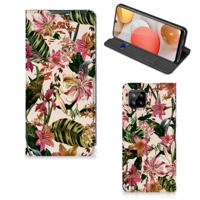 Samsung Galaxy A42 Smart Cover Flowers - thumbnail