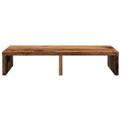 VidaXL Monitorstandaard 50x27x10 cm bewerkt hout oud houtkleurig