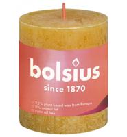 Bolsius stompkaars rustiek shine 6.8x8cm honeycomb yellow - thumbnail