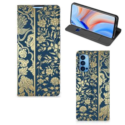 OPPO Reno4 Pro 5G Smart Cover Beige Flowers OPPO Reno4 Pro 5G Smart Cover Beige Flowers