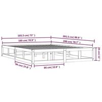 Bedframe massief hout wit 180x200 cm - thumbnail