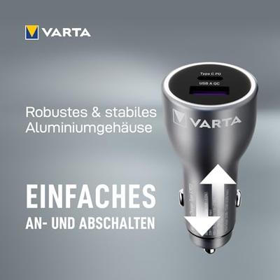 Varta Car Charger VARTA Car Charger Stroombelasting (max.): 3 A 12/24 V