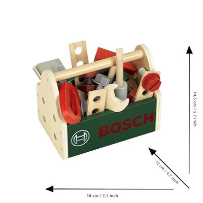 Bosch gereedschapskist - KLEIN - 8161 - FSC-gecertificeerd hout met accessoires - Geschikt voor kinderen vanaf 3 jaar