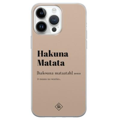iPhone 14 Pro Max siliconen hoesje - Hakuna matata iPhone 14 Pro Max siliconen hoesje - Hakuna matata