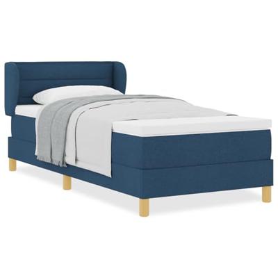 Boxspringbed met matras stof blauw 80x200 cm