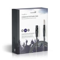 Ongebalanceerde XLR-Audiokabel | XLR 3-pins female - 6,35 mm male | 10 m | Grijs - thumbnail