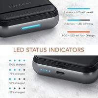 Satechi Duo draadloze oplader stand & powerbank (10.000 mAh/10W) - Space Gray - thumbnail