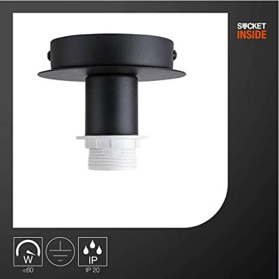 SLV 155550 FENDA Plafondlamp E27 60 W Zwart SLV 155550 FENDA Plafondlamp E27 60 W Zwart