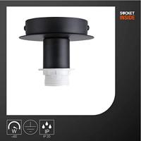 SLV 155550 FENDA Plafondlamp E27 60 W Zwart - thumbnail