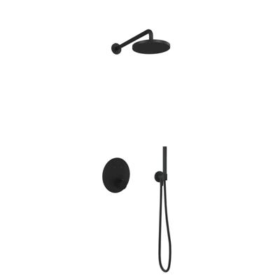 Hotbath Cobber Complete Thermostatische Douche Inbouwset Zwart Mat IBS22