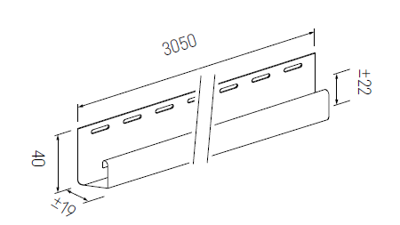 Fronto eindprofiel Oak V-Black