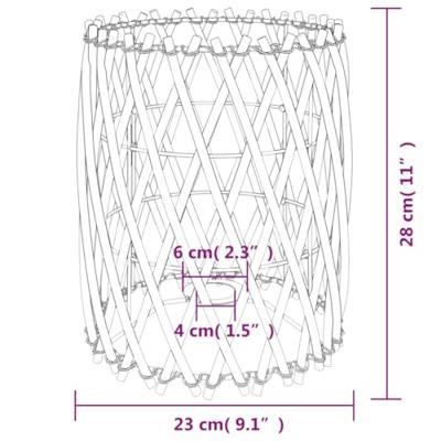 VidaXL Lampenkap ø23x28 cm wicker VidaXL Lampenkap ø23x28 cm wicker
