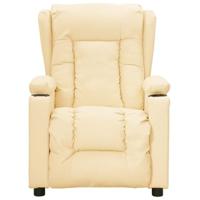 Fauteuil elektrisch verstelbaar kunstleer crèmekleurig - thumbnail