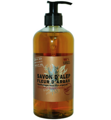 Aleppo Soap Co Arganzeep exfoliant bio met pomp 500 Milliliter Aleppo Soap Co Arganzeep exfoliant bio met pomp 500 Milliliter