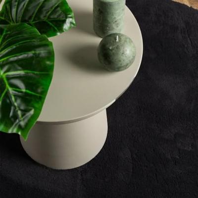 Vloerkleed laagpolig zacht en wasbaar 160 cm zwart Vloerkleed laagpolig zacht en wasbaar 160 cm zwart