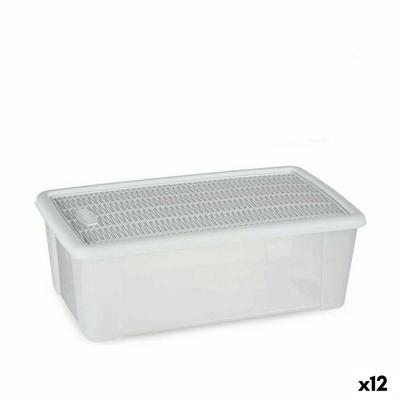 Opbergbak met Deksel Stefanplast Elegance Wit Plastic 5 L (12 Stuks)