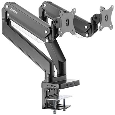 SpeaKa Professional SP-MM-830 2-voudig Monitor-tafelbeugel 43,2 cm (17) - 88,9 cm (35) Geïntegreerd dockingstation, Gasdruktechniek, Kantelbaar, Zwenkbaar SpeaKa Professional SP-MM-830 2-voudig Monitor-tafelbeugel 43,2 cm (17) - 88,9 cm (35) Geïntegreerd dockingstation, Gasdruktechniek, Kantelbaar, Zwenkbaar