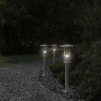 Buitenvloerlamp 60 cm roestvrijstaal zilverkleurig - thumbnail